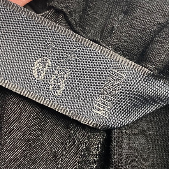 MOYURU Japanese Culottes Mixed Fabric Tulip Cropped Dropcrotch pants Black Large - Picture 8 of 8